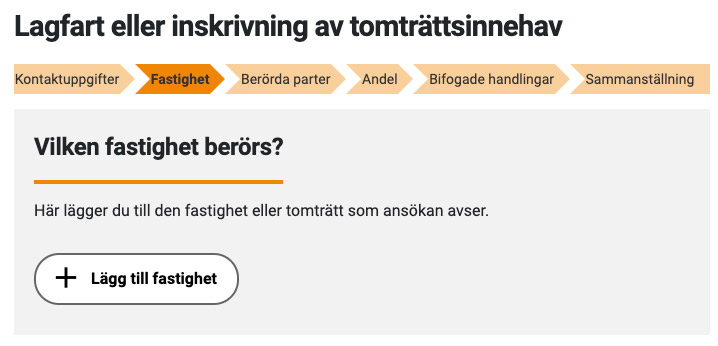 E-tjänst för ansökan om lagfart